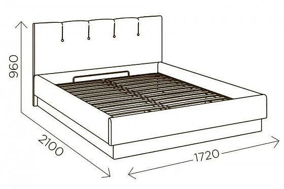 Кровать "Илия" М9 1600*2000 мм с подъемным механизмом - Размеры