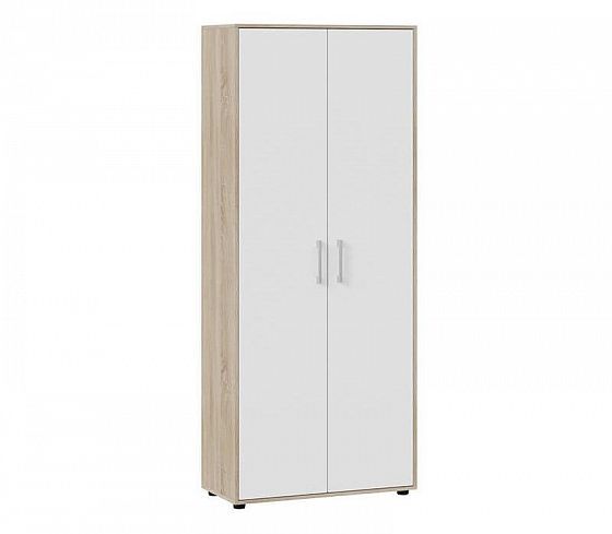Шкаф комбинированный Тип 1 "Витра" - Цвет: Дуб Сонома/Белый Ясень