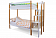 **Детская двухъярусная кровать "Svogen" (Цвет: Дерево/Белый)
