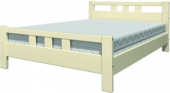 Кровать "Вероника-2" 1600 мм (ламели) - Кровать "Вероника-2" 1600 мм (ламели), Цвет: Слоновая кость
