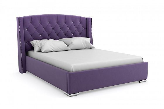 Кровать "Bounty LUX" 1400 с ламелями/стразы - Цвет: Фиолетовый 119