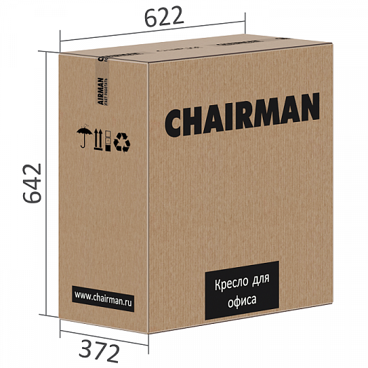 Кресло "Chairman 590" - размеры коробки