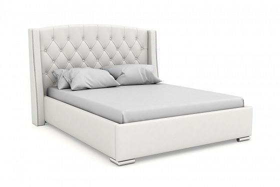 Кровать "Bounty LUX" 1600 металлическое основание/стразы - Цвет: Белый 002
