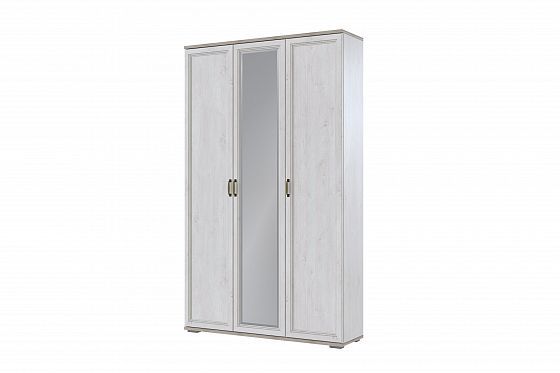 Шкаф с 1 зеркальной и 2 глухими дверями "Александрия" ШК-107 - Цвет: Сосна Санторини светлая