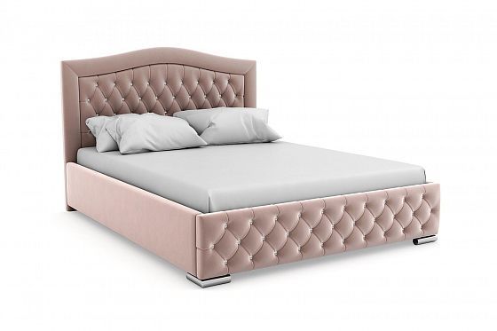 Кровать "Millennium LUX" 1800 металлическое основание/стразы - Цвет: Розовый 104