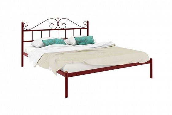 Кровать "Диана" 1600 мм (ламели) - Цвет: Красный