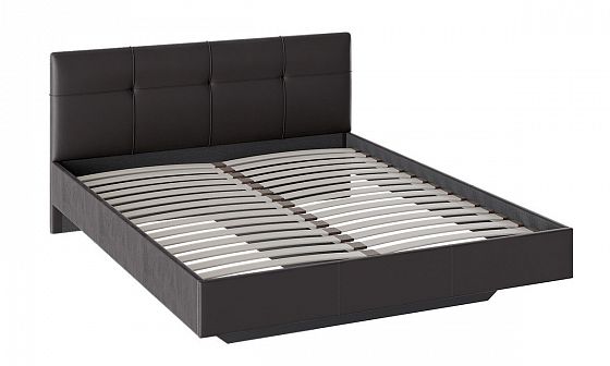Кровать с мягкой обивкой Тип 1 "Элис" 1600 мм - Цвет: Коричневый (темный)
