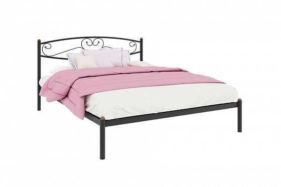 Кровать "Каролина" 1800 мм (ламели) - Цвет: Черный