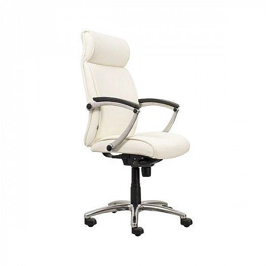 Кресло руководителя "Bond Alu1" кожзам PU - Цвет: Белый