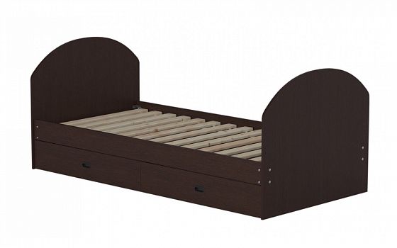 Кровать "Марибель" 900*1900 мм с выдвижными ящиками (ладе) - Цвет: Венге