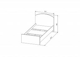 Кровать "Сканди" КРД900.1 (900 мм)
