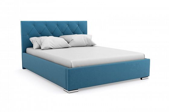 Кровать "Милан" 900 металлическое основание/стразы - Цвет: Синий 115