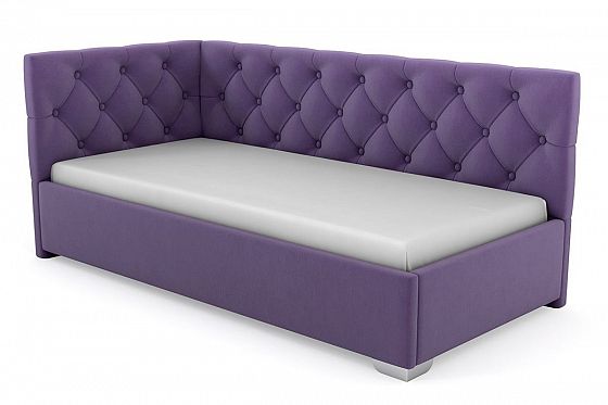 Софа "Милан" 900 с ламелями/правый угол - Цвет: Фиолетовый 119