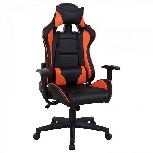 Кресло компьютерное "GT Racer GM-100" - Кресло компьютерное "GT Racer GM-100", Цвет: Черный/Оранжевы