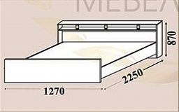 Кровать "Арсения" 1200 арт. АКР-707 (настил)