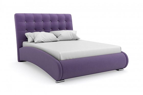 Кровать "Prova" 1400 металлическое основание/стразы - Цвет: Фиолетовый 119