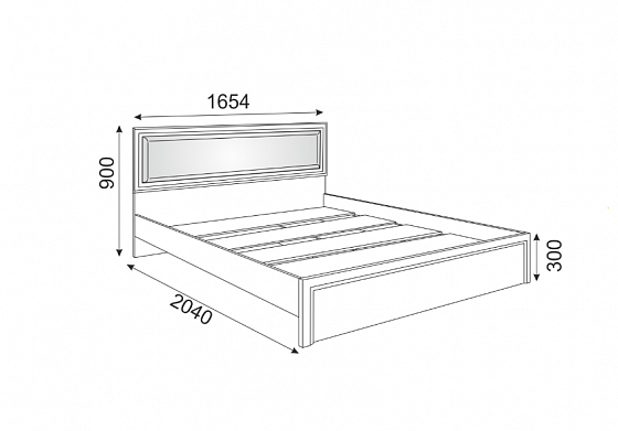 Кровать "Беатрис" с настилом и мягкой спинкой модуль №9 - Кровать "Беатрис" с настилом и мягкой спин