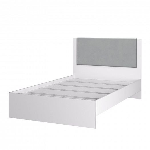 Кровать "Акцент" 900М - Белое сияние/Конфетти сильвер