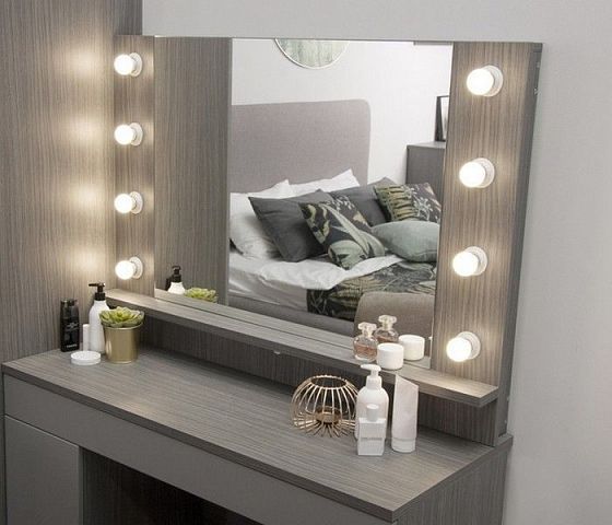 Модульная спальня "Женева" - Зеркало, цвет: Дуб Андреа Серый/Даст Грей