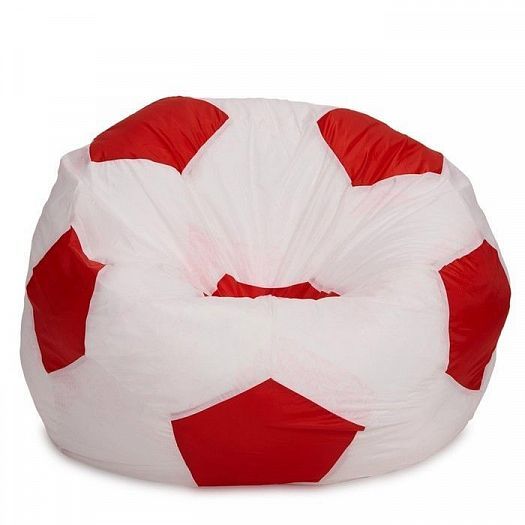 Кресло-мешок "Мяч 80" - Цвет: Оксфорд Белый/Красный