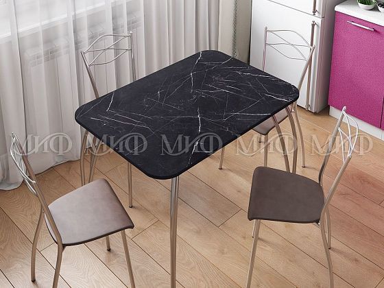 Стол обеденный прямоугольный - Цвет: Мрамор Черный