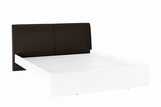 Кровать "Доминика" 1600 мм - Кровать "Доминика" 1600 мм, Цвет: Белый/Кожзам коричневый