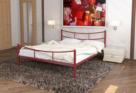 Кровать "София Plus" 1200 мм (ламели) - В интерьере, цвет: Красный