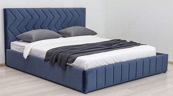 Кровать "Милана" 180 - Цвет: Лекко Океан (Полуночно-синий)