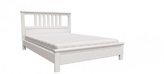 Кровать "Лаура" 1400 мм + ламели - Цвет: Белый античный