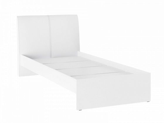 Кровать "Доминика" 1200 мм - Кровать "Доминика" 1200 мм, Цвет: Белый/Кожзам белый