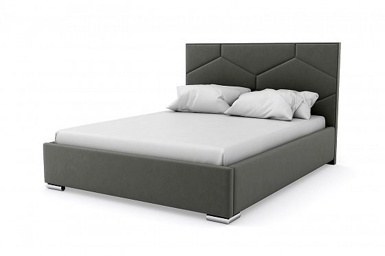 Кровать "Crystal" 1400 с ламелями - Кровать "Crystal" 1400 с ламелями, Цвет: Серый 012