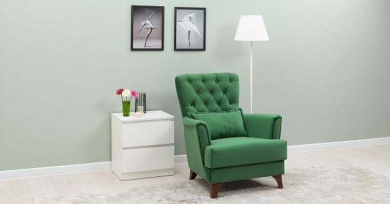 Кресло Ирис, 579 (Лекко темно-зеленый).
