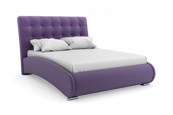 Кровать "Prova" 1400 с ламелями/стразы - Цвет: Фиолетовый 119