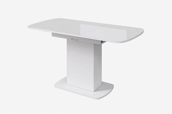 Стол раздвижной "Соренто 2" - стол в раздвижном виде, белый