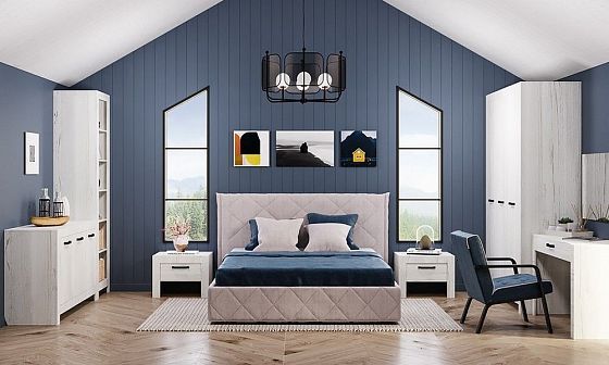 Модульная спальня "Шале" - Вариант 1, цвет: Винтерберг