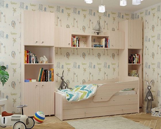 Набор мебели для детской "ДМ" Композиция 1 - Цвет: Дуб Млечный
