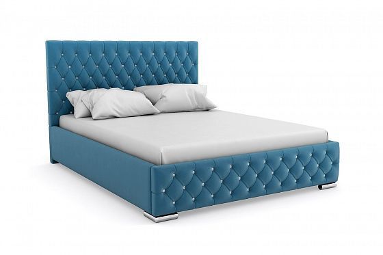 Кровать "Millennium" 1800 металлическое основание/стразы - Цвет: Синий 115
