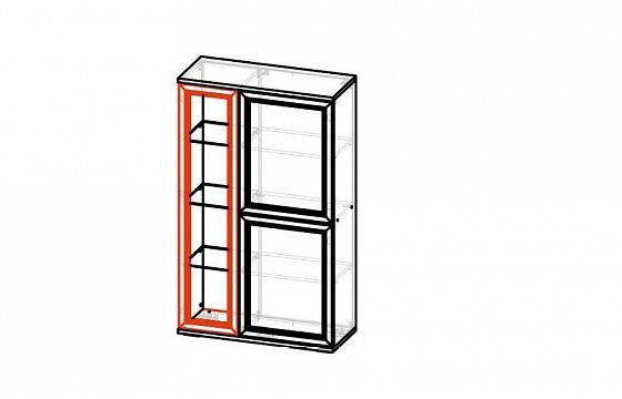 Шкаф низкий с большой стеклянной дверью "Александрия" ШК-116 - Схема