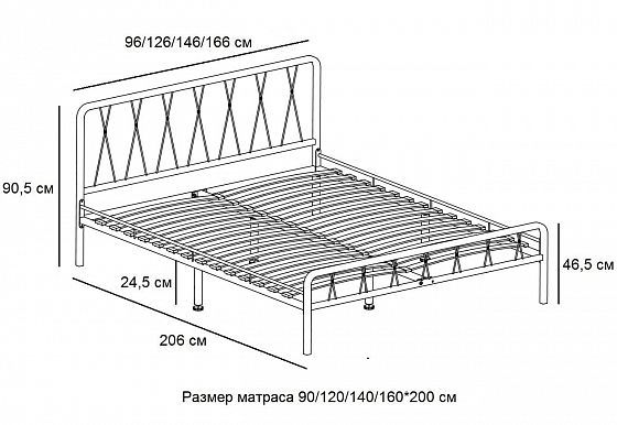 Кровать "Клэр" (1200*2000) - схема