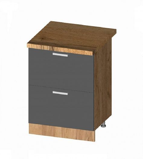 Шкаф нижний "Флореаль" со скрытыми ящиками ШНСЯ 600 - схематичный вид