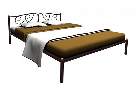 Кровать "Ангелина" 1800 мм (ламели) - Цвет: Коричневый
