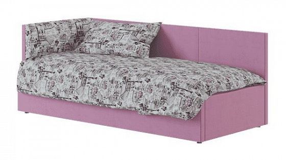 Диван-кровать "Лира" 900 мм левый - Диван-кровать "Лира" 900 мм левый, Цвет: Велюр Lovely 45 Розовый