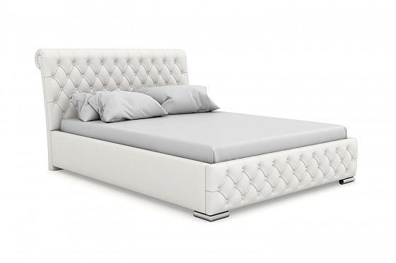 Кровать "Relax" 1400 с ламелями/стразы - Цвет: Белый 002