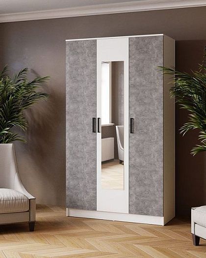 Шкаф комбинированный "Ларс" 1,2 м с зеркалом - Шкаф комбинированный "Ларс" 1,2 м с зеркалом, Цвет: Б