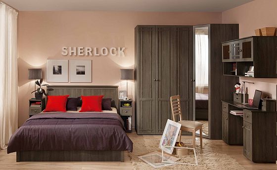 Набор мебели для спальни "Шерлок" №2 - Спальня Шерлок, цвет: Ясень Анкор темный