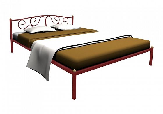 Кровать "Ангелина" 1400 мм (ламели) - Цвет: Красный