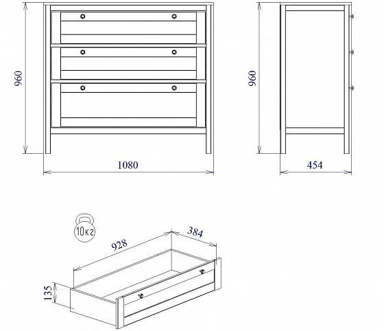 Комод малый "Фрея" Арт. 12503 - схема
