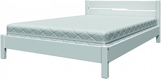 Кровать "Вероника-5" 1600 мм + ламели - Цвет: Белый античный
