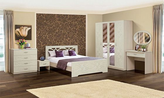 Модульная спальня "Венеция 7.1" - Набор мебели для спальни "Венеция 7.1" с кроватью 1400*2000 мм, Цв