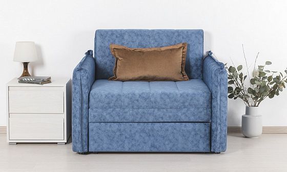Кресло-кровать "Виола" (85) - Цвет: 235 (Аляска Деним/Силкшайн 73 Золотисто-коричневый)